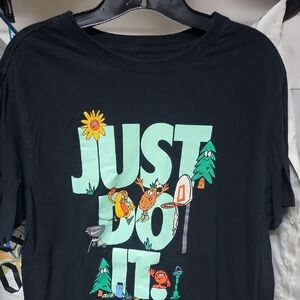 Nike Kids Black 'Just Do It' Graphic Tee